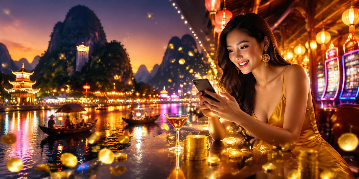 Người dùng Ninh Bình tại chợ đêm kiểm tra voucher casino trên điện thoại