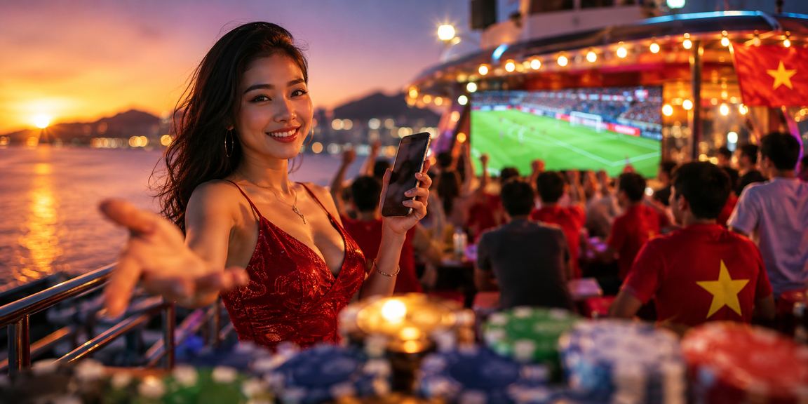 Người dùng Phú Quốc xem kèo bóng đá trực tuyến trên bãi biển